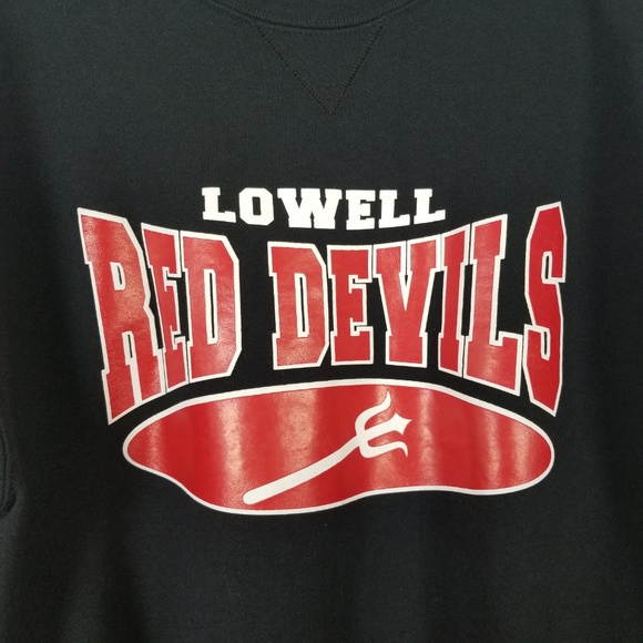 Vintage Gator Lowell RED DEVILS black sweatshirt M - Picture 4 of 10